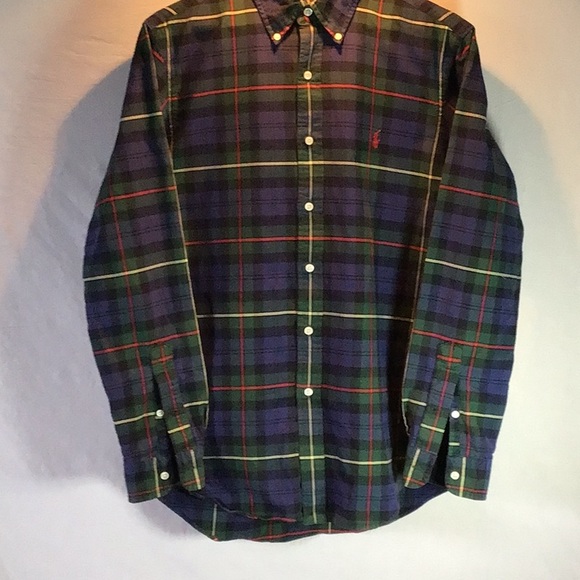 Ralph Lauren woven cotton long sleeve button down shirt (Classic Medium) - Picture 5 of 9